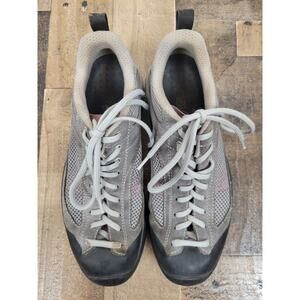 Asolo Womens 8.5 Purple Gray Suede Hiking Climbing Outdoor Vibram Sole Shoes